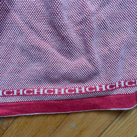 CH Carolina Herrera V-Neck Knit Sweater Men Large Pink White College Casual Work - Picture 5 of 10